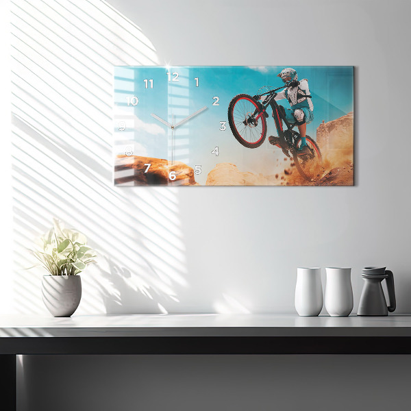 Horizontal wall clock Stuntman and adrenaline