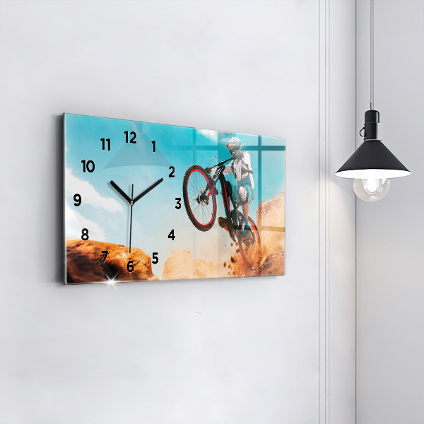 Horizontal wall clock Stuntman and adrenaline