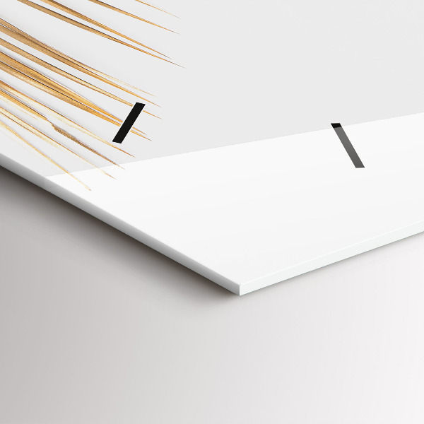 Horizontal wall clock Tropical leaves