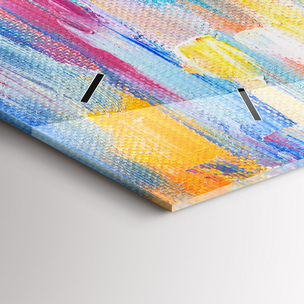 Horizontal wall clock Couple in the rain