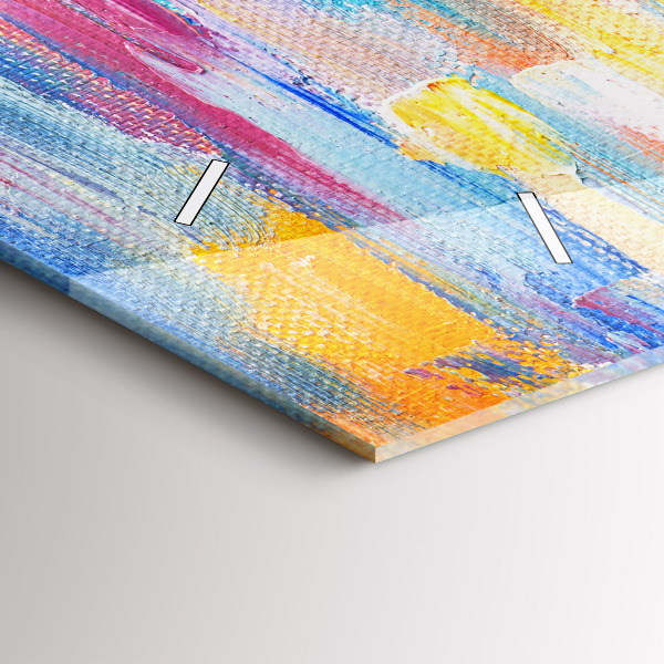 Horizontal wall clock Couple in the rain