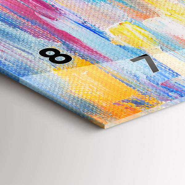 Horizontal wall clock Couple in the rain