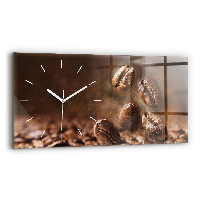 Horizontal wall clock Coffee beans