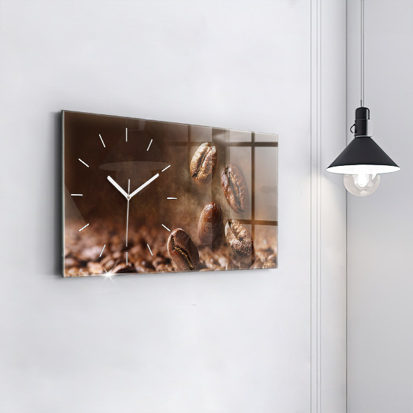 Horizontal wall clock Coffee beans