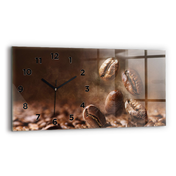 Horizontal wall clock Coffee beans