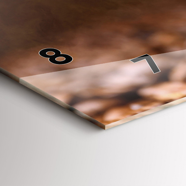 Horizontal wall clock Coffee beans