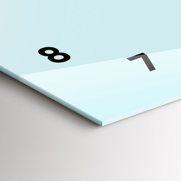 Horizontal wall clock Funny cat with glasses