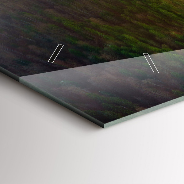 Horizontal wall clock Sunset over the mountains