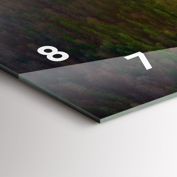 Horizontal wall clock Sunset over the mountains