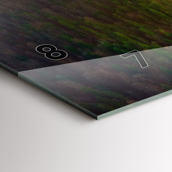 Horizontal wall clock Sunset over the mountains