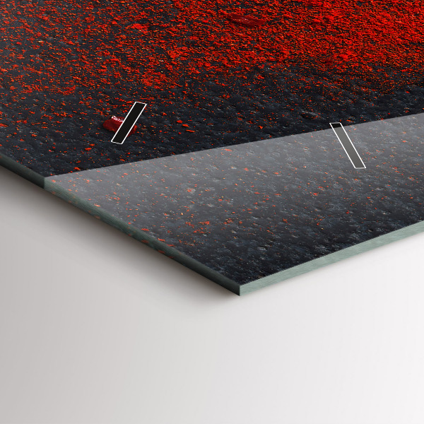 Horizontal wall clock Red spice