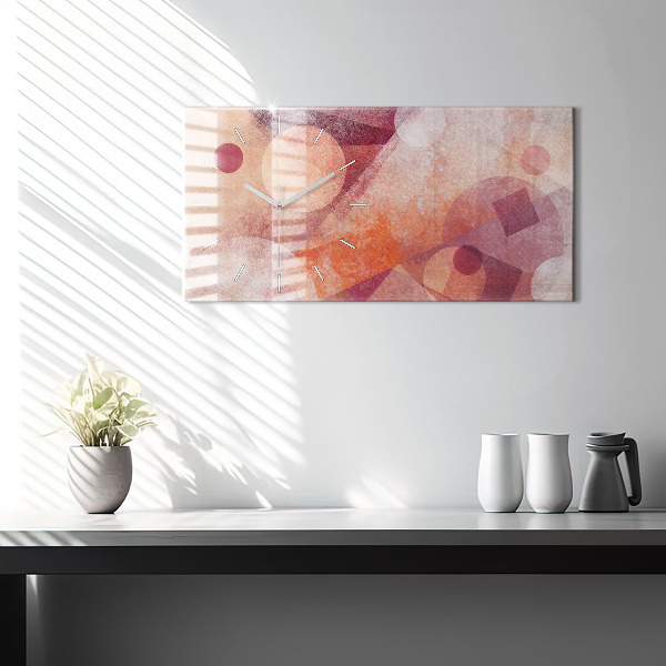 Horizontal wall clock Geometric Abstraction