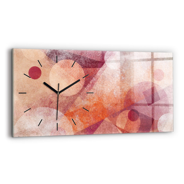 Horizontal wall clock Geometric Abstraction