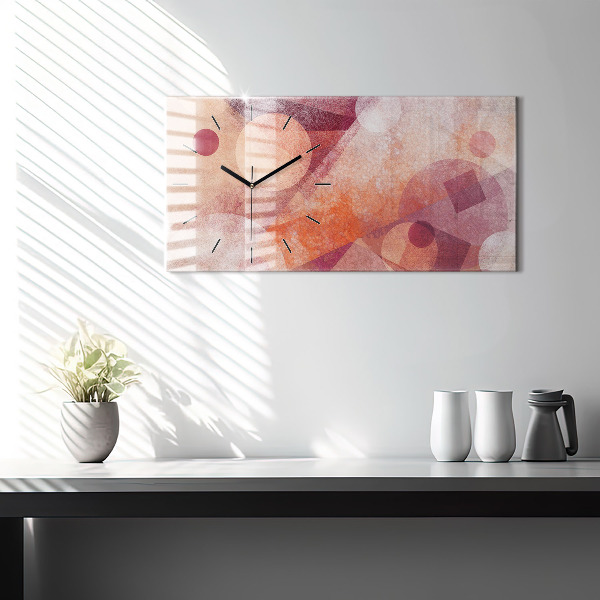Horizontal wall clock Geometric Abstraction