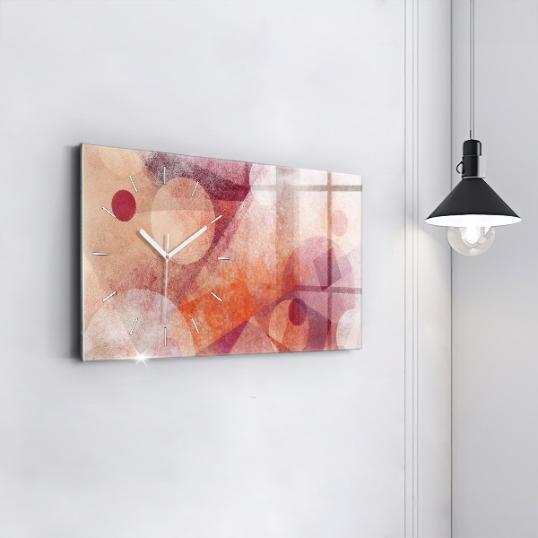 Horizontal wall clock Geometric Abstraction