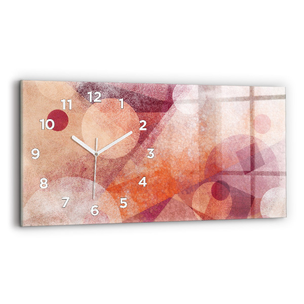 Horizontal wall clock Geometric Abstraction