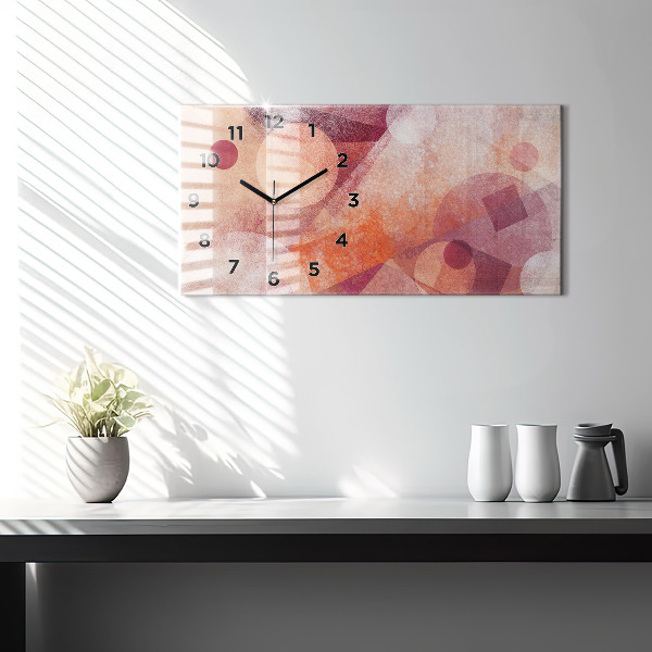 Horizontal wall clock Geometric Abstraction