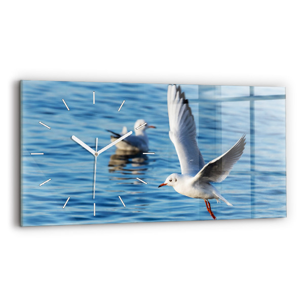 Horizontal wall clock Seagulls in Gdynia