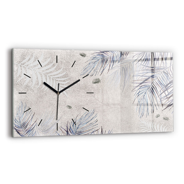 Horizontal wall clock Palm leaf