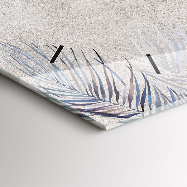 Horizontal wall clock Palm leaf