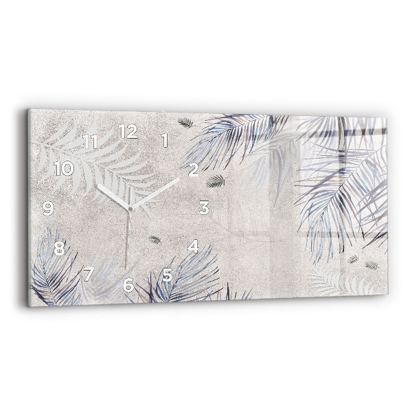 Horizontal wall clock Palm leaf