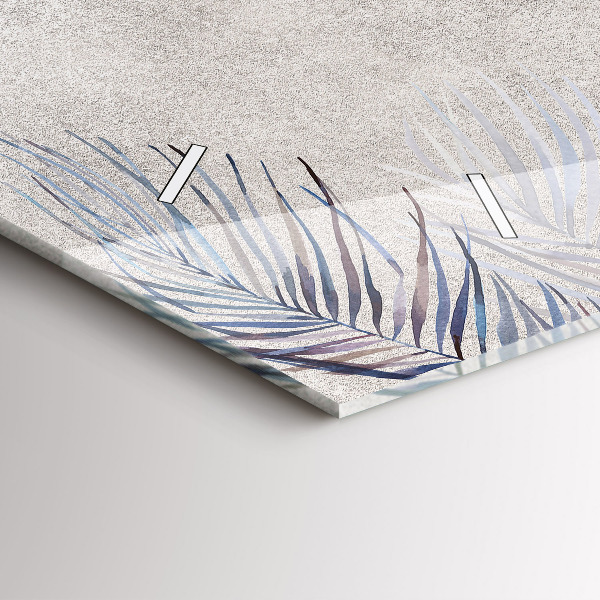 Horizontal wall clock Palm leaf