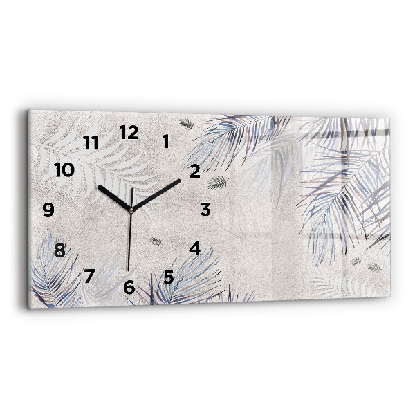 Horizontal wall clock Palm leaf
