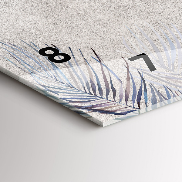 Horizontal wall clock Palm leaf