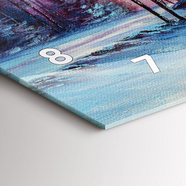 Horizontal wall clock Christmas tree and bridge