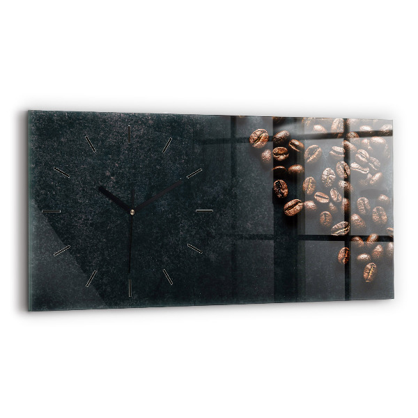 Horizontal wall clock Coffee beans