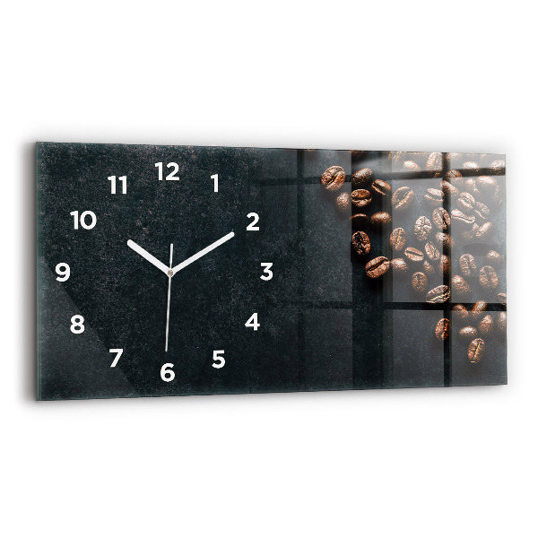 Horizontal wall clock Coffee beans
