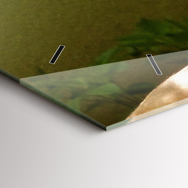 Horizontal wall clock Portrait of a Lion