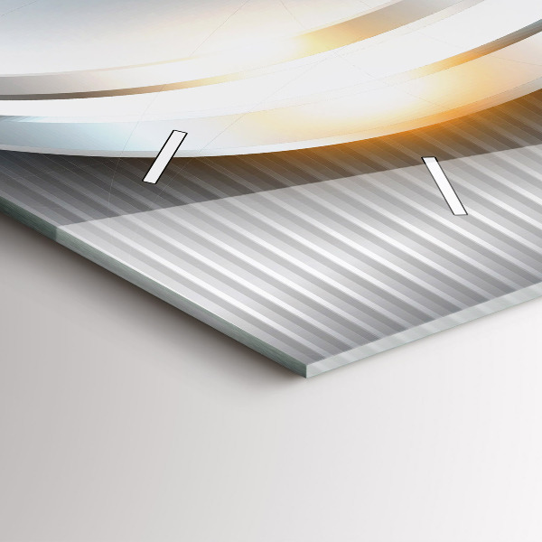 Horizontal wall clock Metal abstraction