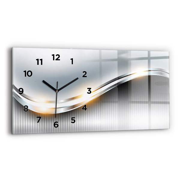 Horizontal wall clock Metal abstraction