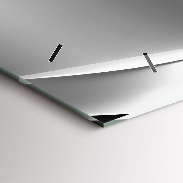 Horizontal wall clock Silver abstraction