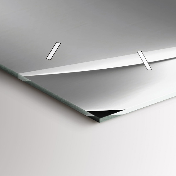 Horizontal wall clock Silver abstraction