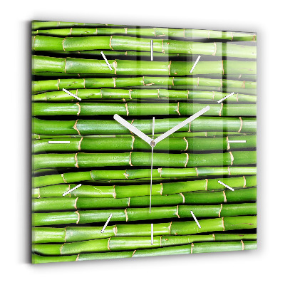 Square wall clock Asian Bamboo