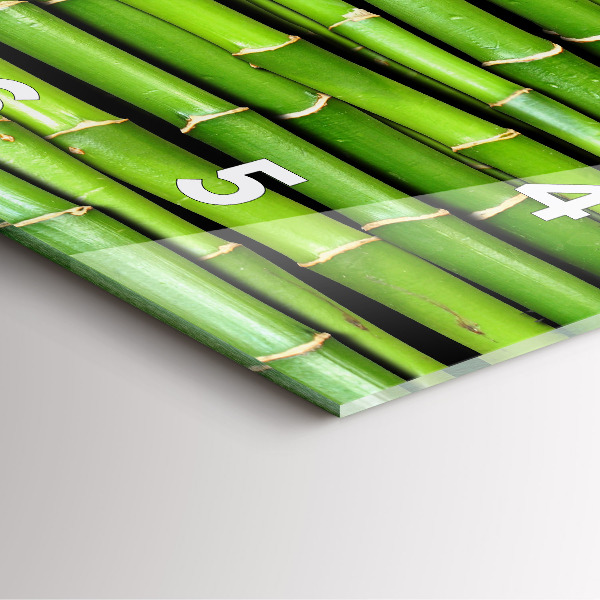 Square wall clock Asian Bamboo