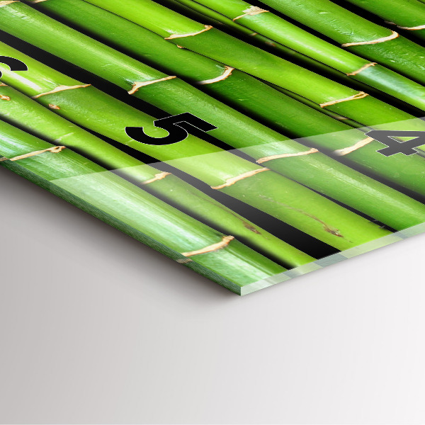 Square wall clock Asian Bamboo