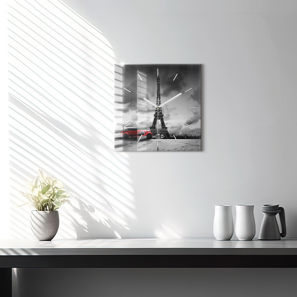 Square wall clock Effel Tower Paris