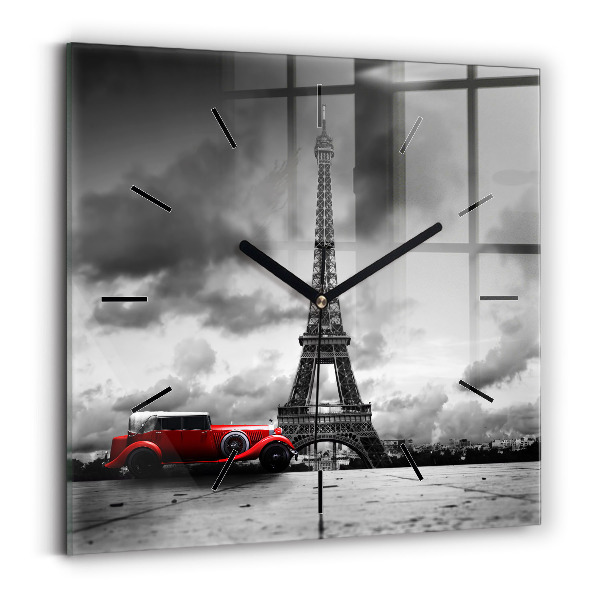Square wall clock Effel Tower Paris