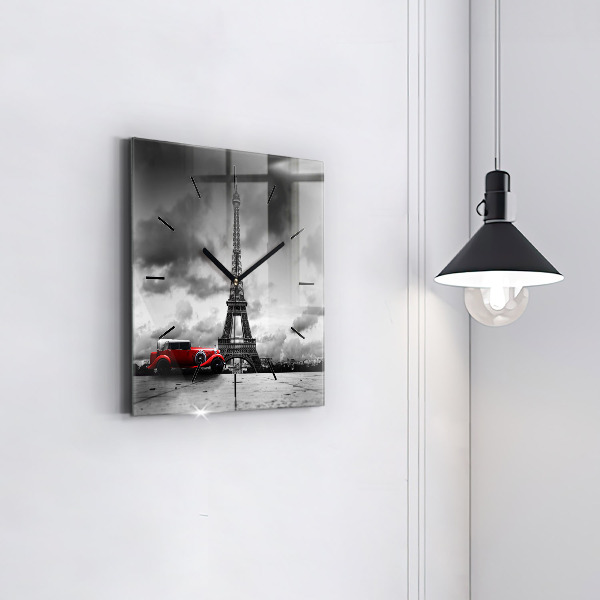 Square wall clock Effel Tower Paris