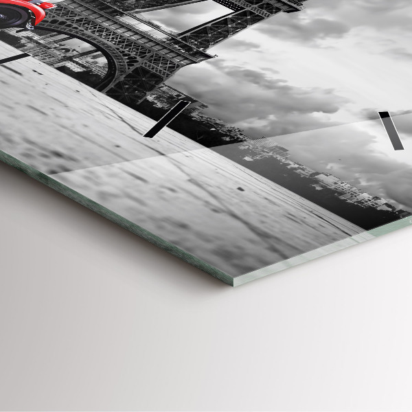 Square wall clock Effel Tower Paris