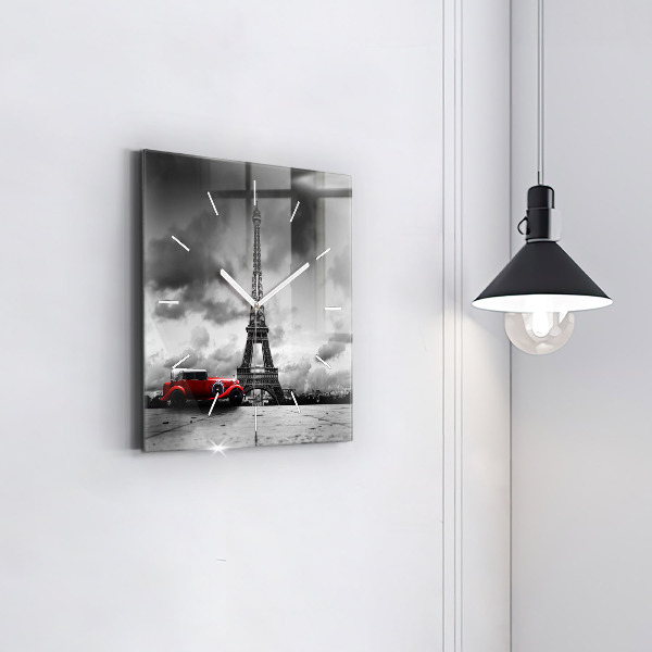 Square wall clock Effel Tower Paris