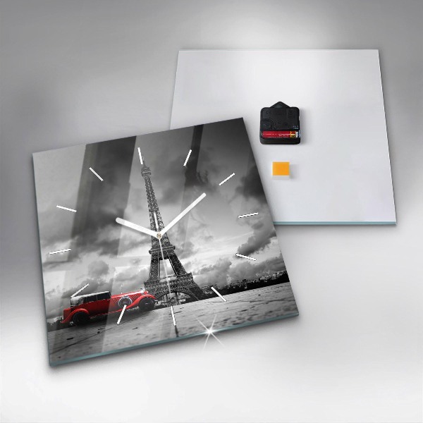 Square wall clock Effel Tower Paris