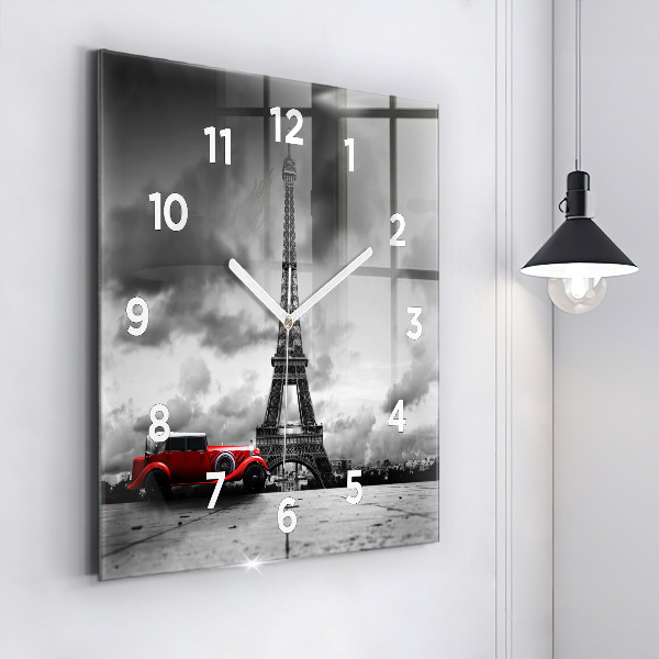 Square wall clock Effel Tower Paris