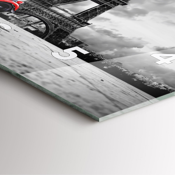 Square wall clock Effel Tower Paris