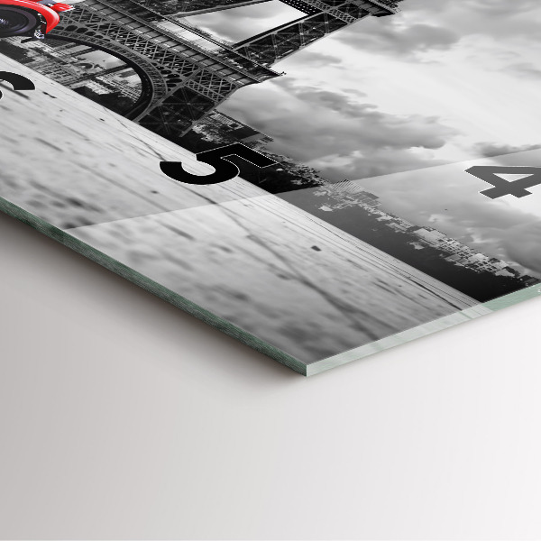 Square wall clock Effel Tower Paris