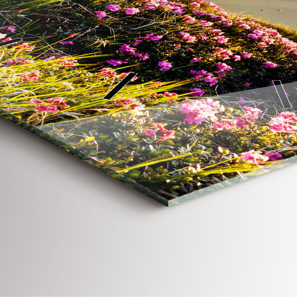 Square wall clock Mountain landscape