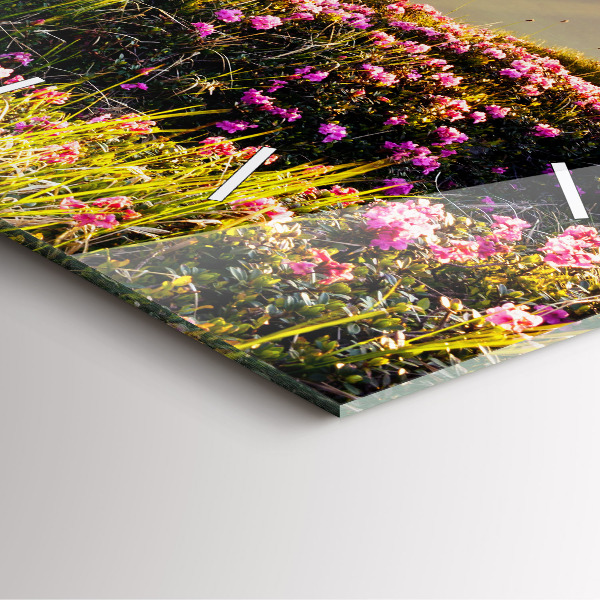 Square wall clock Mountain landscape